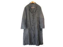 画像1: 【Vintage/Used】French Black Chambray Work Coat 50'S アトリエコート