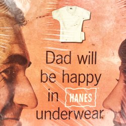 画像4: HANES Underwear AD "Dad will be happy" Pasteboard  NOS 1960'S