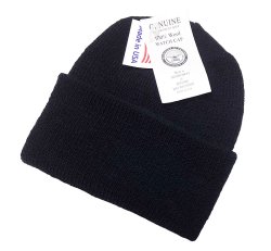 画像2: Deadstock 1990'S US.NAVY Wool Watch Cap 米海軍 ニット・キャップ 紺