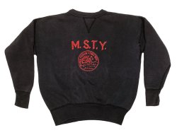 画像2: 【Vintage/Used】UNKOWN BRAND 1960'S 前V スウェット"M.S.T.Y." 紺