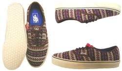 画像3: VANS Authentic Nordic Brown ヴァンズ ノルデック柄編生地 USA限定 箱付