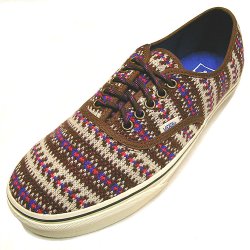 画像2: VANS Authentic Nordic Brown ヴァンズ ノルデック柄編生地 USA限定 箱付