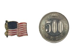 画像3: American Flag Lapel Pin  アメリカンフラッグ（星条旗）ラペルピン #854