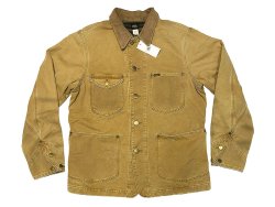 画像1: RRL Corduroy Trim Brown Duck Chore Coat ダブルアールエル カバーオール