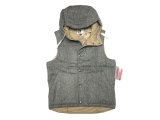 ENGINEERED GARMENTS  TWEED PRIMALOFT® Vest W/Hood NOS 