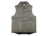 ENGINEERED GARMENTS® Homespun Down Vest Shawl Collar NOS L