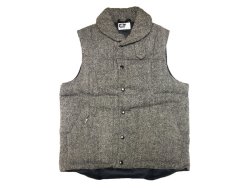 画像1: ENGINEERED GARMENTS® Homespun Down Vest Shawl Collar NOS L