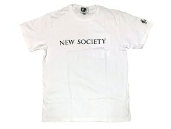 画像1: ENGINEERED GARMENTS® Pocket-Tee "NEW SOCIETY" カナダ製 白 1