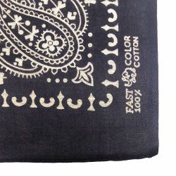 画像4: Deadstock 1970'S ELEPHANT BRAND FAST COLOR BANDANA  紺 USA製
