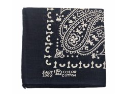 画像1: Deadstock 1970'S ELEPHANT BRAND FAST COLOR BANDANA  紺 USA製
