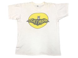 画像1: 【Vintage/Used】1960’S RUSSELL BATMAN Tee L 染み込みプリント　