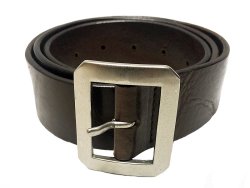 画像1: UN-SYMMETRY GARRISON BELT 3.8 アンシンメトリー ギャリソン ベルト 茶