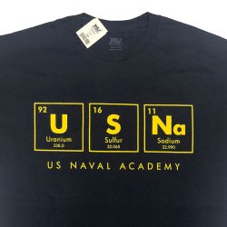 画像3: USNA (US NAVAL ACADEMY) Formula Tee MV Sports® 紺×黄 元素記号