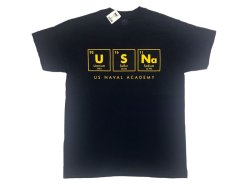 画像1: USNA (US NAVAL ACADEMY) Formula Tee MV Sports® 紺×黄 元素記号