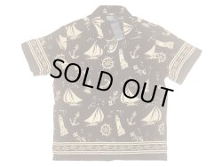 画像1: POLO Ralph Lauren Viscose Hawaiian Shirts  レーヨン ハワイアンシャツ 茶×白