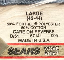 画像4: Deadstock 1970'S SEARS POCKET T 50/50 USA製 シアーズ ポケT ブルー 袋入