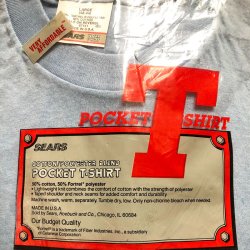 画像3: Deadstock 1970'S SEARS POCKET T 50/50 USA製 シアーズ ポケT ブルー 袋入