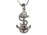 USNA (US NAVAL ACADEMY) Sterling Silver "Navy" Fouled Anchor Pendant　