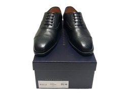 画像1: RALPH LAUREN DENVERII CAP-TOE BLACK CALF MADE IN ITALY 7E(25.5) 