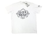 ENGINEERED GARMENTS® Pocket-Tee "LOVE&MUSIC" 白×黒 カナダ製 白 M