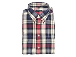 画像1: Deadstock 1990-2000'S GITMAN BROS PLAID B.D.Shirts Made in USA 紺赤白