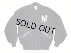 画像1: 【Vintage/Used】New York Yankees オールメルトン スタジャン アメリカ製 紺