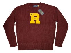 画像1: POLO Ralph Lauren LETTERMAN COTTON SWEATER レターマンセーター