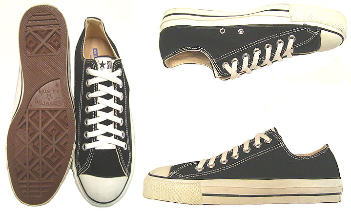 Deadstock 1990'S CONVERSE ALL STAR LOW Black USA製 黒 箱付 - Luby's （ルビーズ）