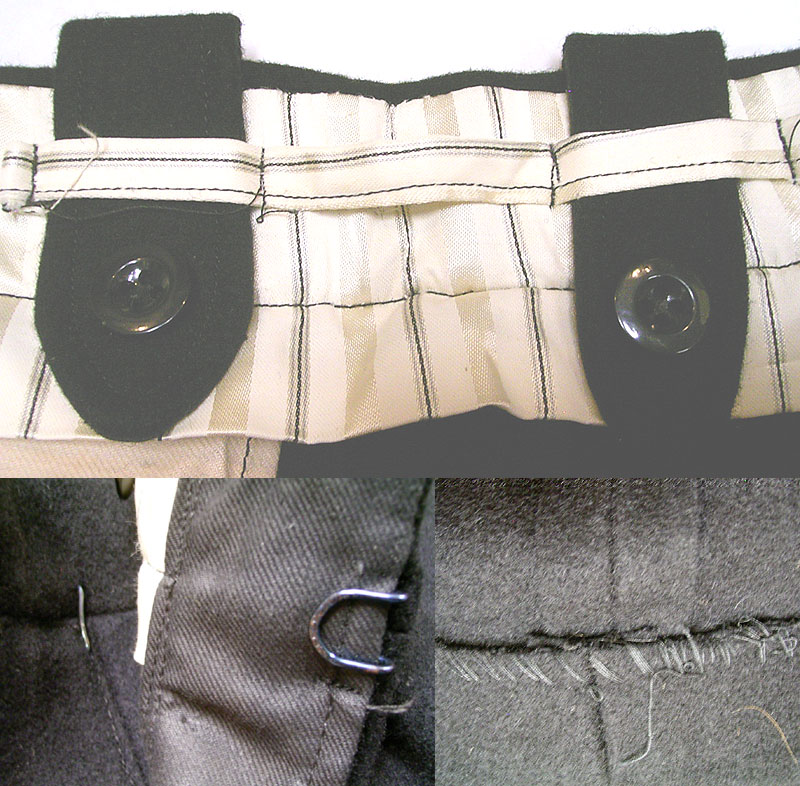 Deadstock 1940-50'S Europian Melton Work Trousers 黒メルトン・ワーク・パンツ - Luby