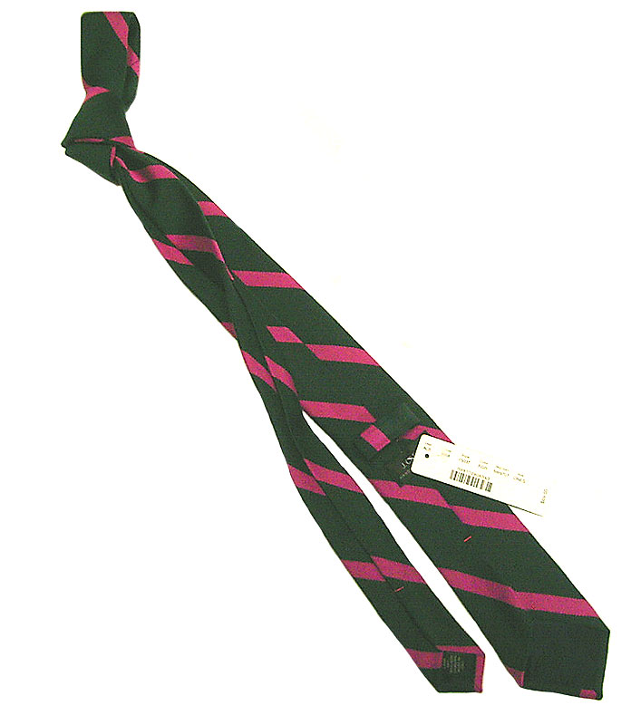 J.CREW REGIMENTAL TIE USA製 ジェイ・クルー レジメンタル タイ 緑×ピンク - Luby's （ルビーズ）