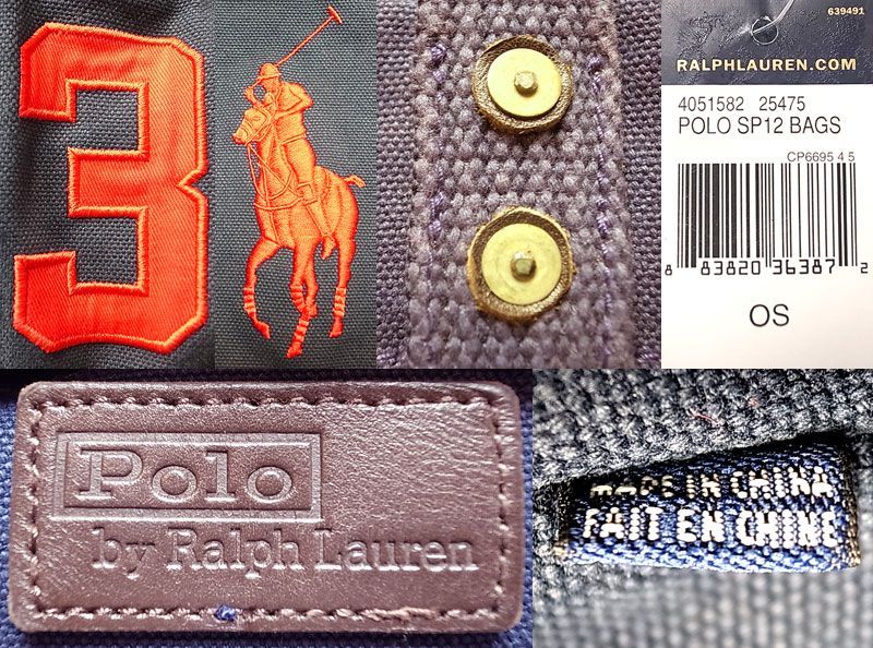 POLO by Ralph Lauren Big Pony Canvas Tote Bag ビッグ・ポニー トートバック 紺 - Luby's
