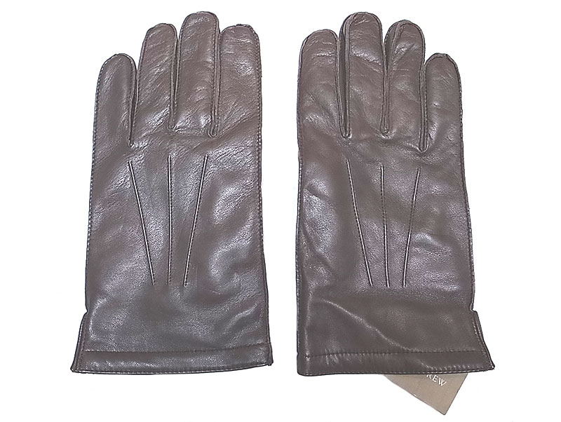J.CREW Leather Gloves 茶 ジェイ・クルー 本革（カシミア内張り） グローブ 手袋 - Luby's （ルビーズ）