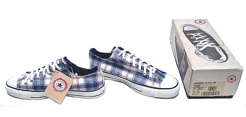 Deadstock 1990'S CONVERSE SHADOW PLAID OXコンバース オールスター アメリカ製 - Luby's （ルビーズ）