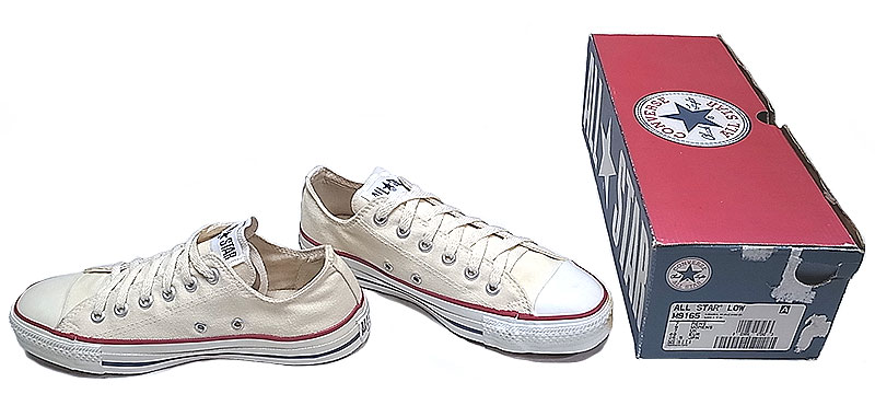 Deadstock 1990'S CONVERSE ALL STAR LOW NATURAL USA製 箱付 ヤケ有 - Luby's （ルビーズ）
