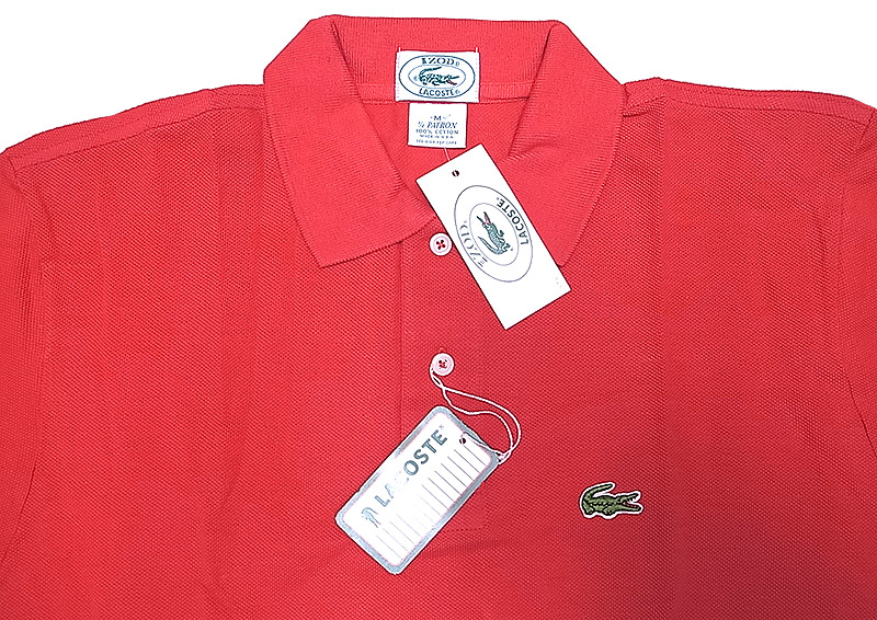Deadstock 1990'S IZOD LACOSTE アイゾッド・ラコステ 赤カノコ ポロ アメリカ製 - Luby's （ルビーズ）