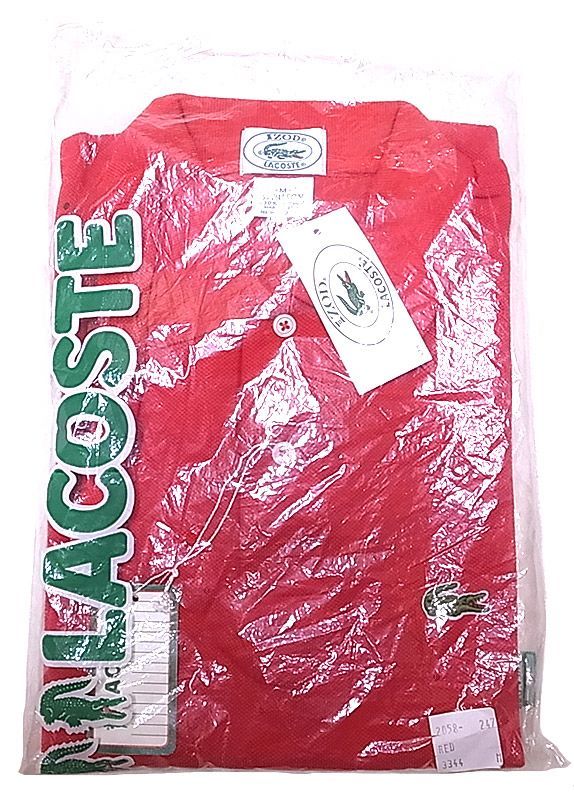 Deadstock 1990'S IZOD LACOSTE アイゾッド・ラコステ 赤カノコ ポロ アメリカ製 - Luby's （ルビーズ）