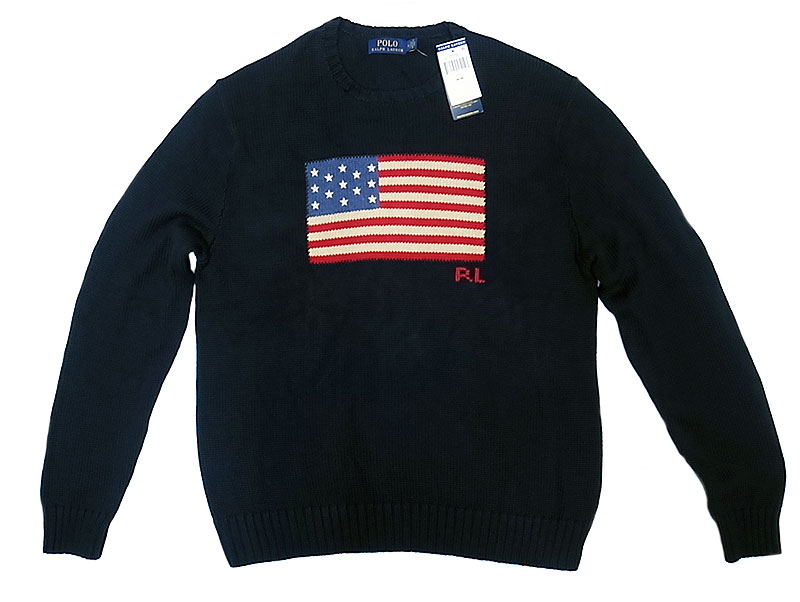 POLO Ralph Lauren Stars & Bars Sweater ポロ・ラルフ クルーセーター 星条旗 - Luby's （ルビーズ）