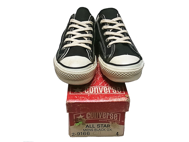 Deadstock 1970'S CONVERSE ALL★STAR(Chuck Taylor) 黒 4 アメリカ製 箱付 - Luby's