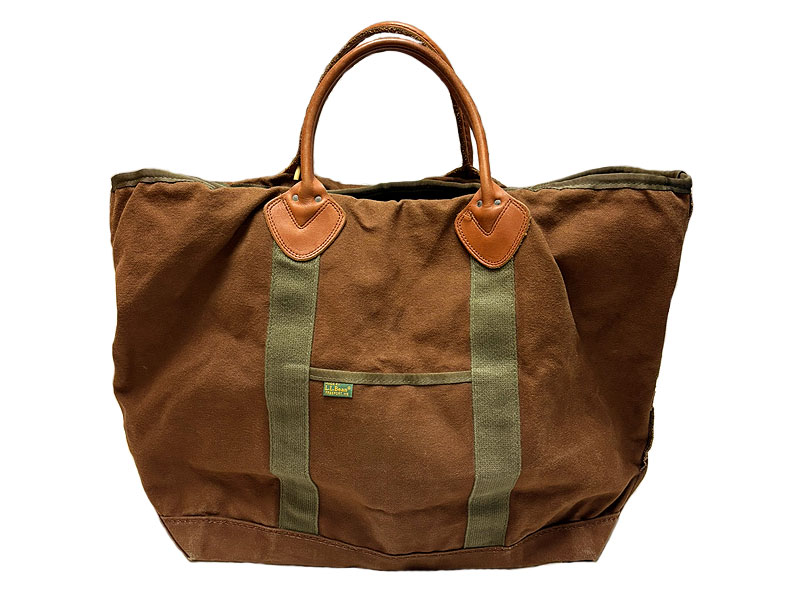 【Vintage/Used】 L.L.Bean®  BROWN DUCK ZIP-TOP TOTE BAG 1990'S 