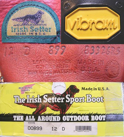 画像2: Deadstock 1995'S RED WING Irish Setter 899 半円緑タグ Made in USA 箱付