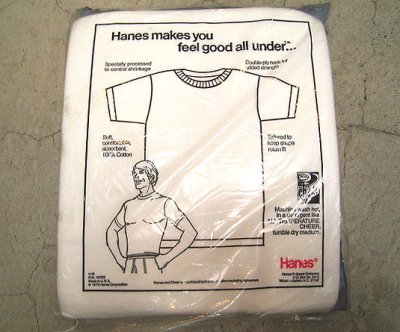 画像1: Deadstock HANES 1979'S 3P Tシャツ へインズ 3枚パック袋入り USA製 