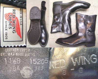 画像2: Deadstock 1978'S RED WING 345 Black Pecos Boots 9inch BIG SIZE 茶箱