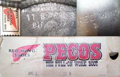 画像3: Deadstock 1981'S RED WING 345-1 Black Pecos Boots 9inch Made in USA 箱付　