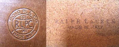 画像3: RALPH LAUREN  RLPC Brass Buckle Leather Belt ラルフ・ローレン イタリア製
