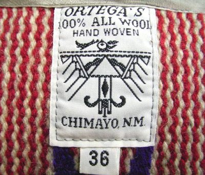 画像3: ORTEGA'S HAND WOVEN VEST オルテガ（チマヨ）・ヴェスト Made in USA