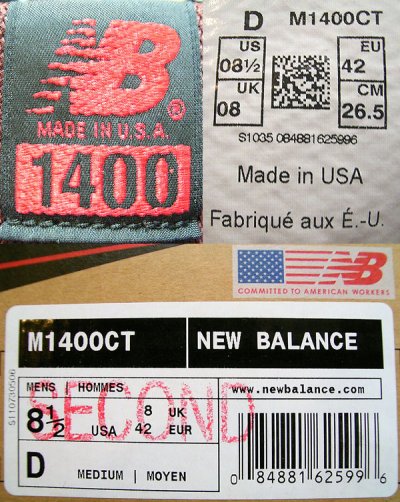 画像2: New Balance M1400CT Nylon×Ｎubuck Made in USA ニューバラ  アメリカ製  箱付 