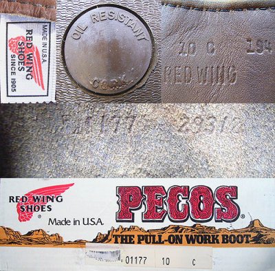 画像2: Deadstock 1989-97' S RED WING 1177 Pecos Boots Made in USA 箱付