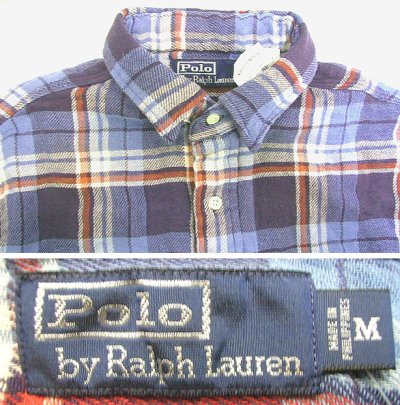 画像3: POLO by Ralph Lauren 2Ply Plaid Flannel Shirts Blue/Red ポロ・ラルフ