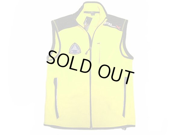 画像1: RLX by Ralph Lauren Fleece Vest Fluorescent Yellow×Black ラルフ・エックス (1)