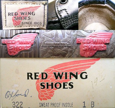 画像3: Deadstock 1963'S RED WING 322 Oxford Shoes（Uチップ） 四角カンヌキ 箱付 